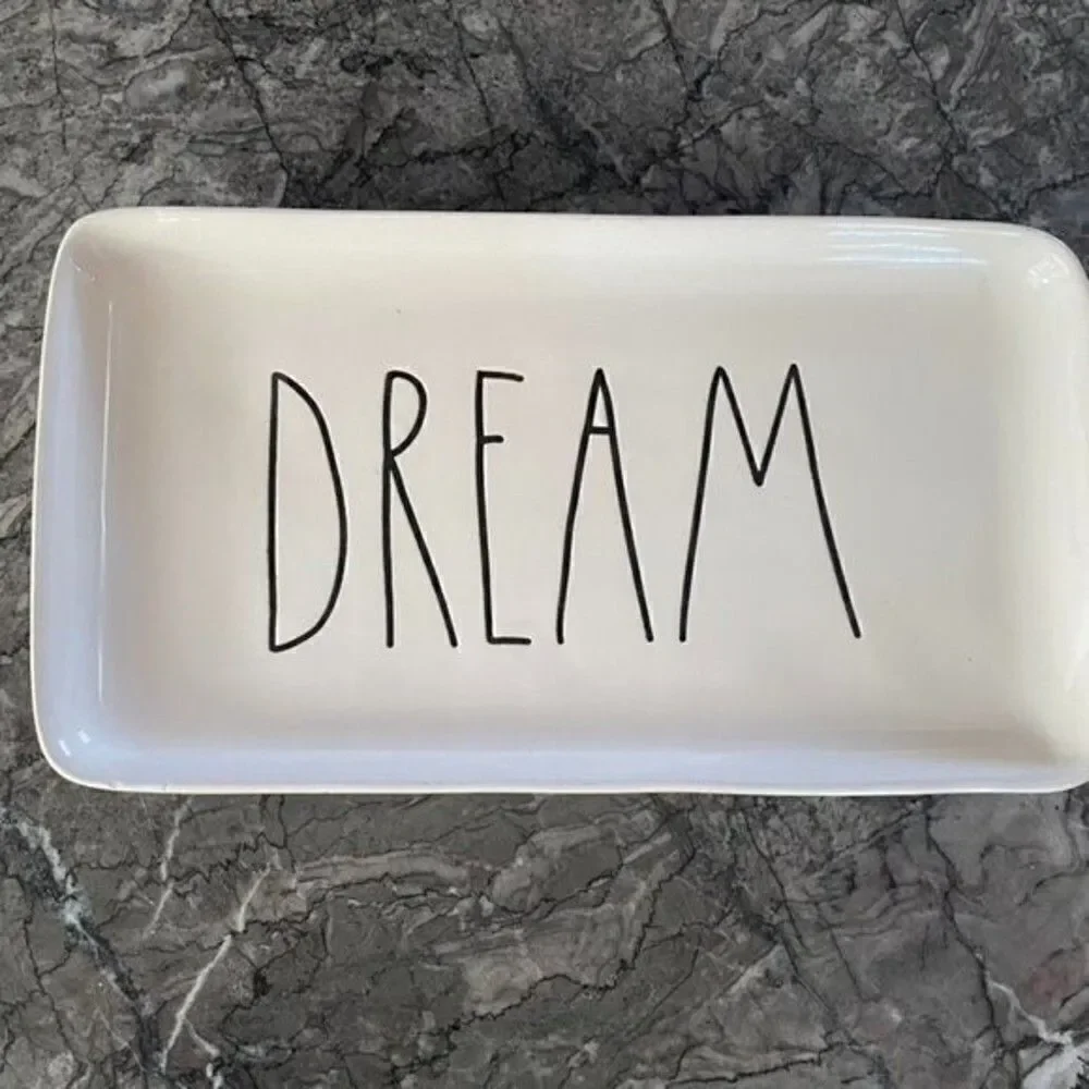 Rae Dunn Artisan Collection 9” by 5” DREAM Small platter.